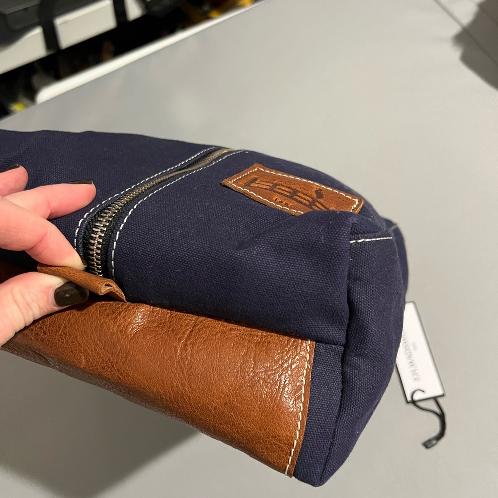 Navy Blue Canvas Men's Bag - Picture 4 of 7